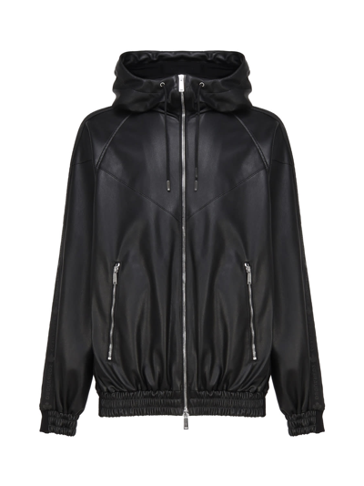 Shop Dsquared2 Windproof Jacket With Integrated Hood In Black