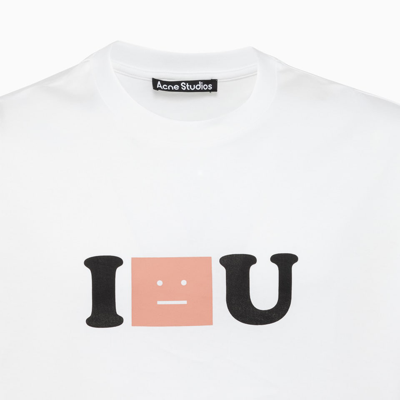 Shop Acne Studios Studios T-shirt Acne With Print In Optic White