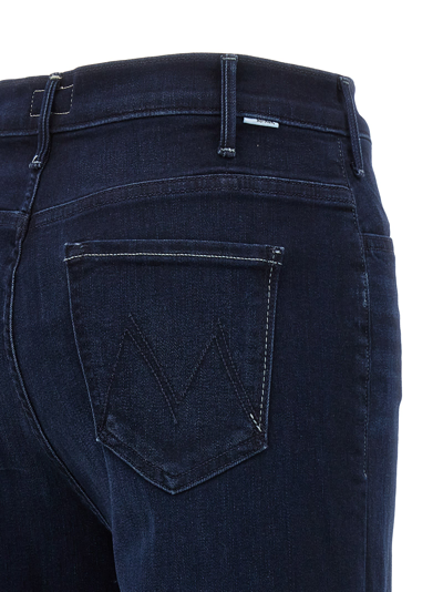 Shop Mother The Hustler Rollen Skeak Jeans In Blue