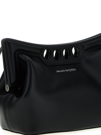 Shop Alexander Mcqueen Peak Mini Shoulder Bag In Black