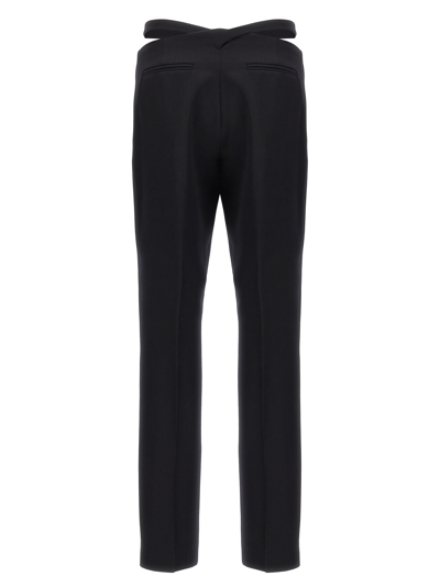 Shop Attico Belt Detail Trousers In Black