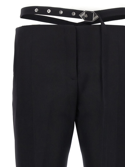 Shop Attico Belt Detail Trousers In Black