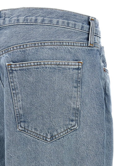 Shop Agolde Low Slung Baggy Jeans In Light Blue