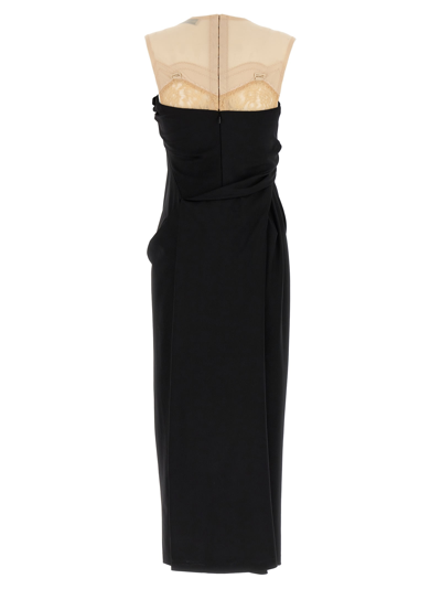 Shop Tory Burch Dress With Front Knot In Black