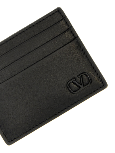 Shop Valentino Garavani Vlogo Cardholder In Black