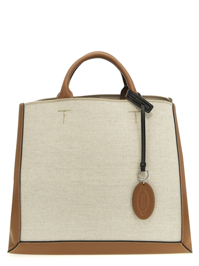 Shop Tod's Tods Shopping Bag In Brown