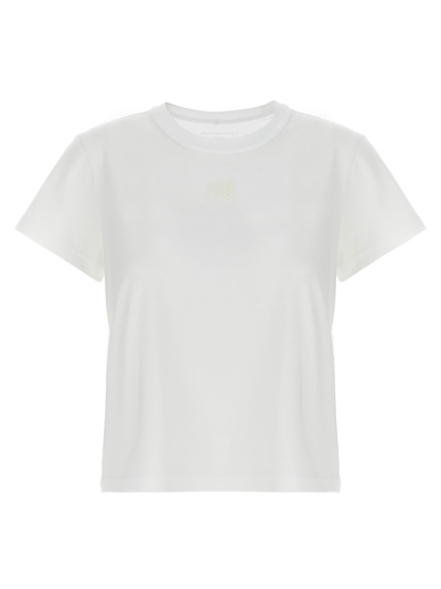 Shop Alexander Wang T Essential Jsy Shrunk T-shirt In White