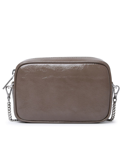 Shop Golden Goose Star Crossbody Bag In Dove-gray Leather In Nude