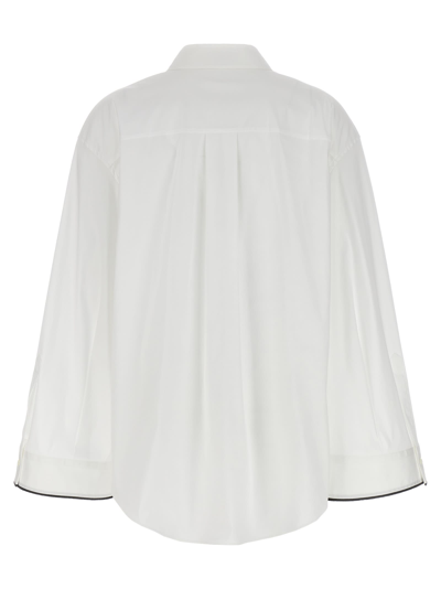 Shop Brunello Cucinelli Monile Poplin Shirt In White