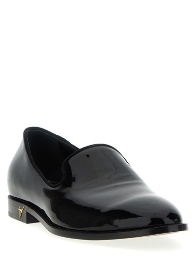 Shop Giuseppe Zanotti Gatien Loafers In Black