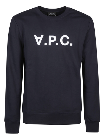 Shop Apc Vpc Sweatshirt In Iak Dark Navy