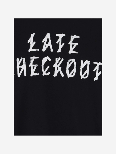 Shop 44 Label Group Cotton T-shirt With Graphic Print And Logo In Black + Late Checkout