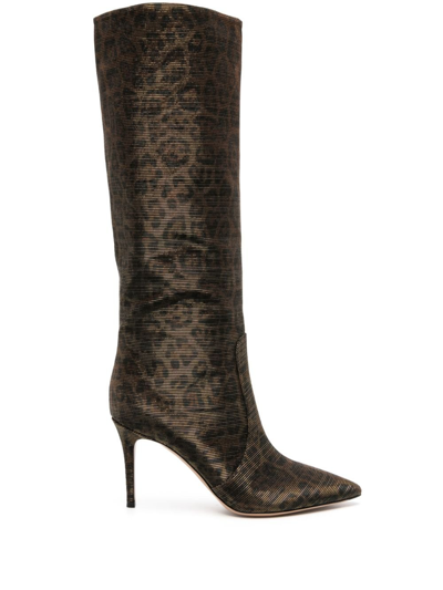 Shop Gianvito Rossi Brown 85mm Knee-high Boots