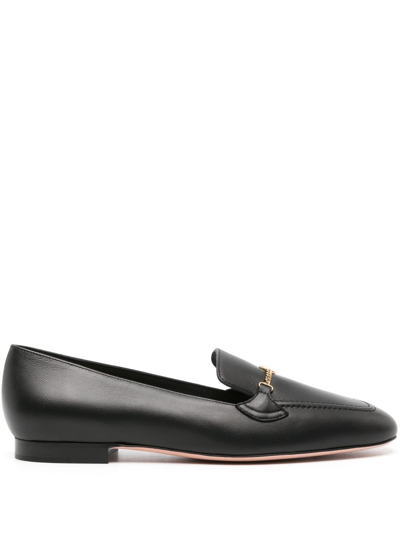 Shop Bally Black Obrien Leather Loafers
