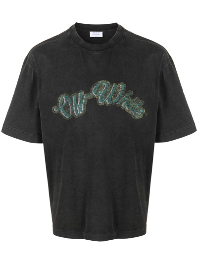 Shop Off-white Green Bacchus Skate T-shirt In Black