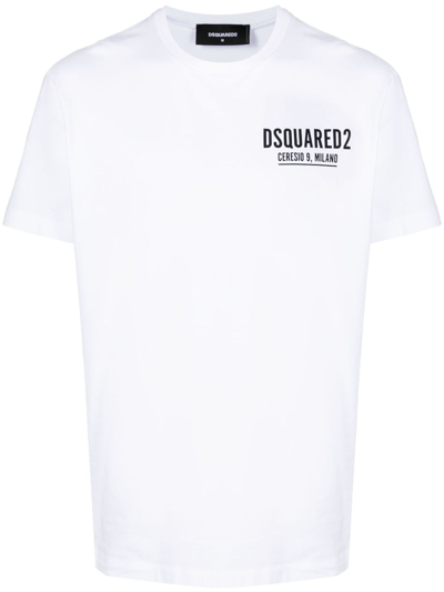 Shop Dsquared2 White Ceresio-9 Cotton T-shirt