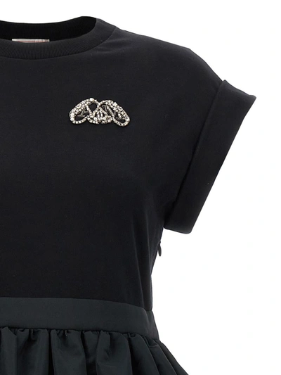Shop Alexander Mcqueen 'hybrid' Dress In Black