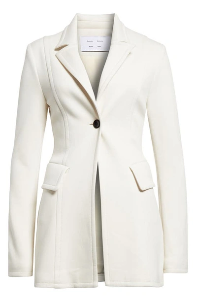 Shop Proenza Schouler Margot Belted Knit Blazer In Bone