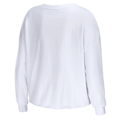 Shop Wear By Erin Andrews White Philadelphia Eagles Domestic Cropped Long Sleeve T-shirt