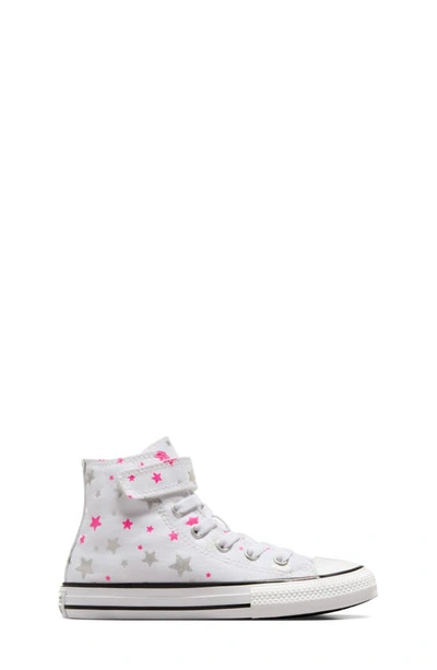 Shop Converse Kids' Chuck Taylor® All Star® High Top Sneaker In White/ Prime Pink/ White
