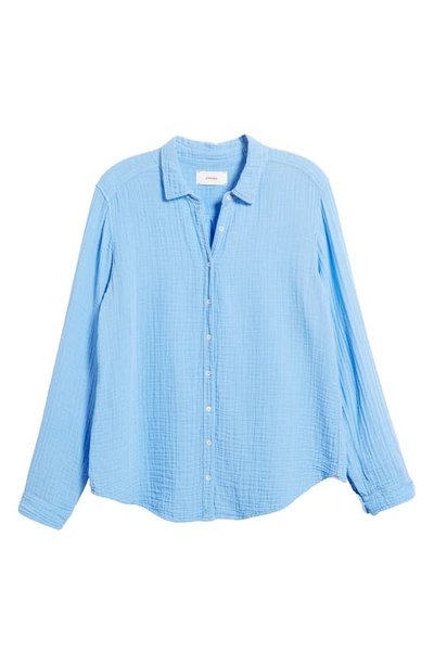 Shop Xirena Scout Cotton Gauze Shirt In Sea Spring
