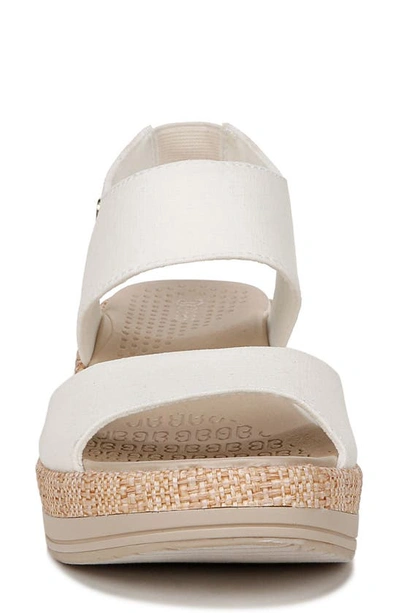Shop Bzees Reveal Wedge Slingback Sandal In Bright White