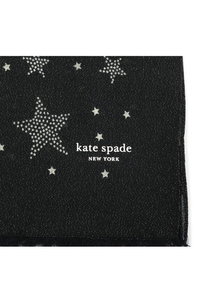 Shop Kate Spade Starlight Sparkle Wool Blend Scarf In Blazer Blue