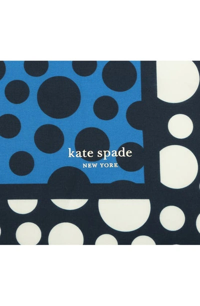 Shop Kate Spade Snow Dot Bandana Scarf In Blue Muti