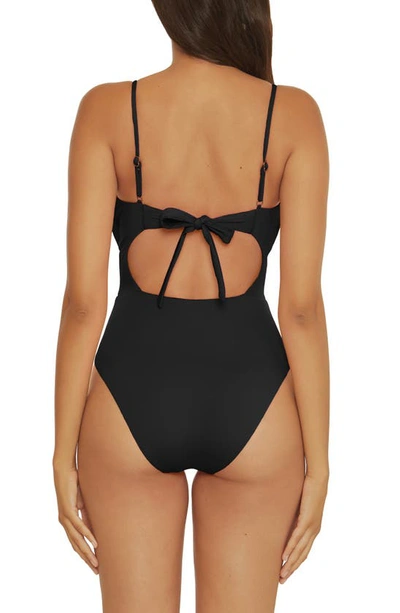 Shop Becca Color Code Santorini One-piece Swimsuit In Black