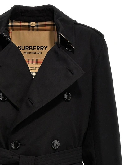 Shop Burberry 'heritage Kensington' Trench Coat In Black