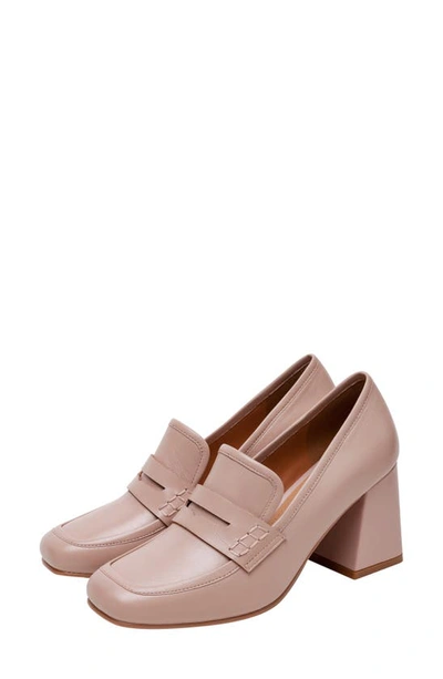 Lisa Vicky Moxie Block Heel Pump In Dark Pink