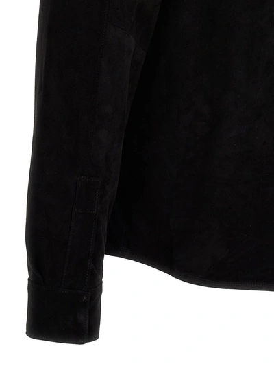 Shop Giorgio Brato Suede Shirt In Black