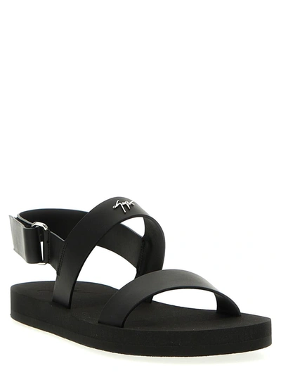 Shop Giuseppe Zanotti 'gz Saiph' Sandals In Black