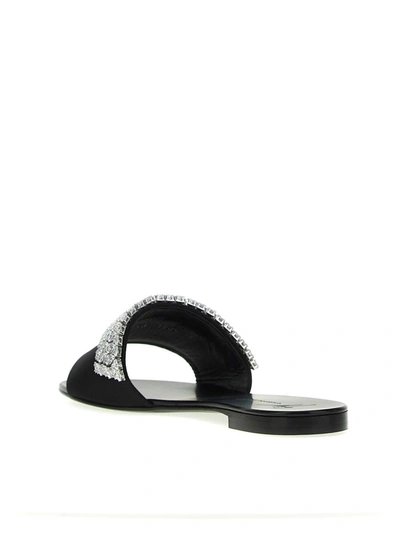 Shop Giuseppe Zanotti 'roll' Sandals In Black