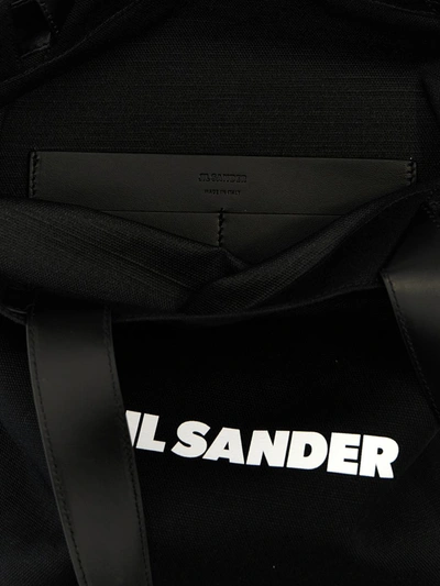 Shop Jil Sander 'flat Shopper' Medium Shopping In Black