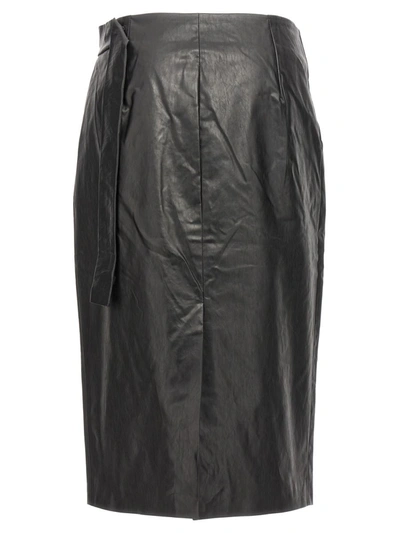Shop Kassl Editions 'wrap Skirt Oil' Skirt In Black