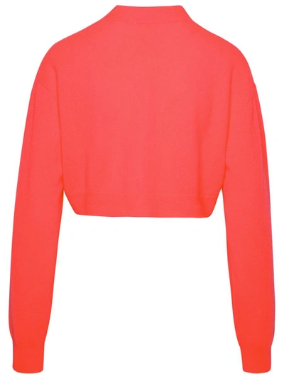 Shop Crush Coral Cashmere Cardigan In Red