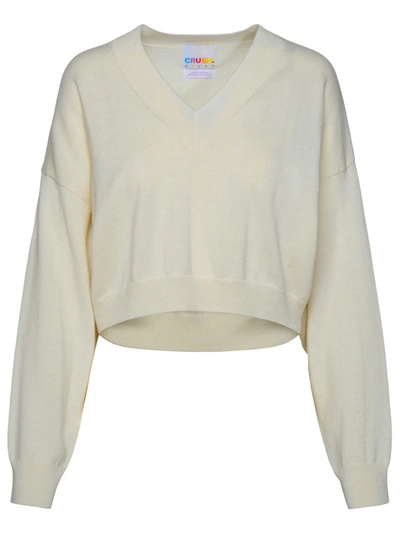 Shop Crush Ivory Cashmere Blend Sweater In White