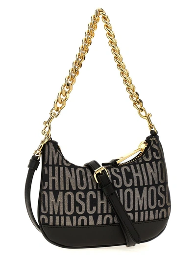 Shop Moschino 'logo' Handbag In Black