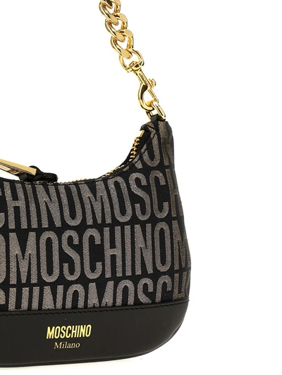 Shop Moschino 'logo' Handbag In Black