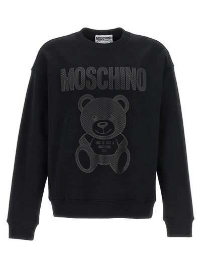 Shop Moschino 'teddy' Sweatshirt In Black