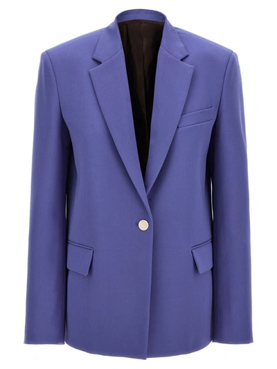 Shop Attico The  'glen' Blazer In Purple