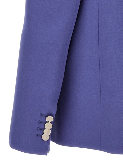 Shop Attico The  'glen' Blazer In Purple