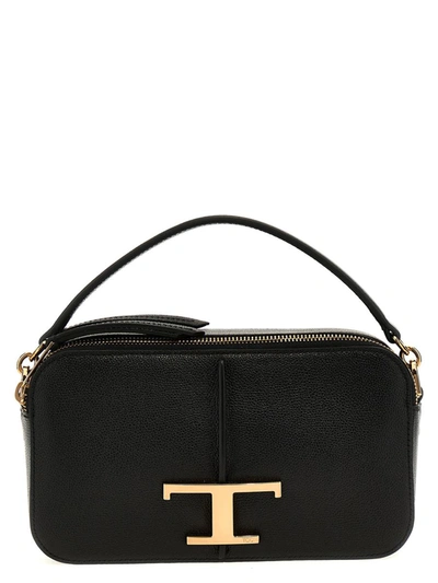 Shop Tod's 't Timeless' Shoulder Bag In Black