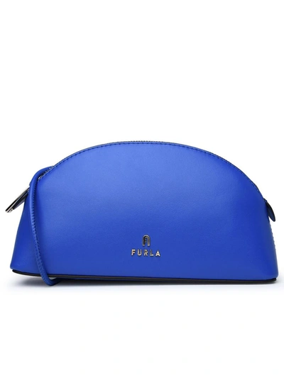 Shop Furla 'camelia' Mini Bag In Blue Calf Leather