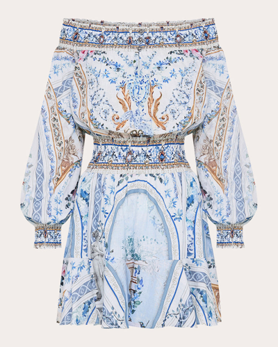 Shop Camilla Women's Off-shoulder Short Dress In Blue