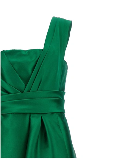 Shop Alberta Ferretti 'mikado' Dress In Green