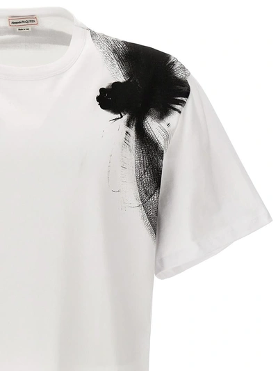 Shop Alexander Mcqueen Contrast Print T-shirt In White/black