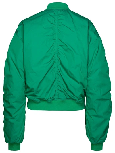 Shop Isabel Marant Étoile 'bessime' Emerald Green Cotton Blend Bomber Jacket