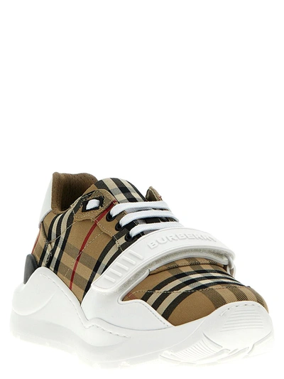 Shop Burberry 'new Regis' Sneakers In Multicolor